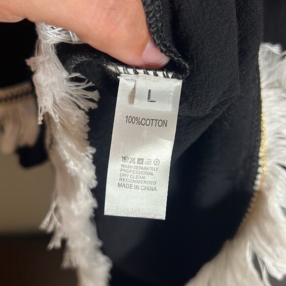 NWT VUTTI Fringe Hem Dress Size Large - Picture 6 of 7